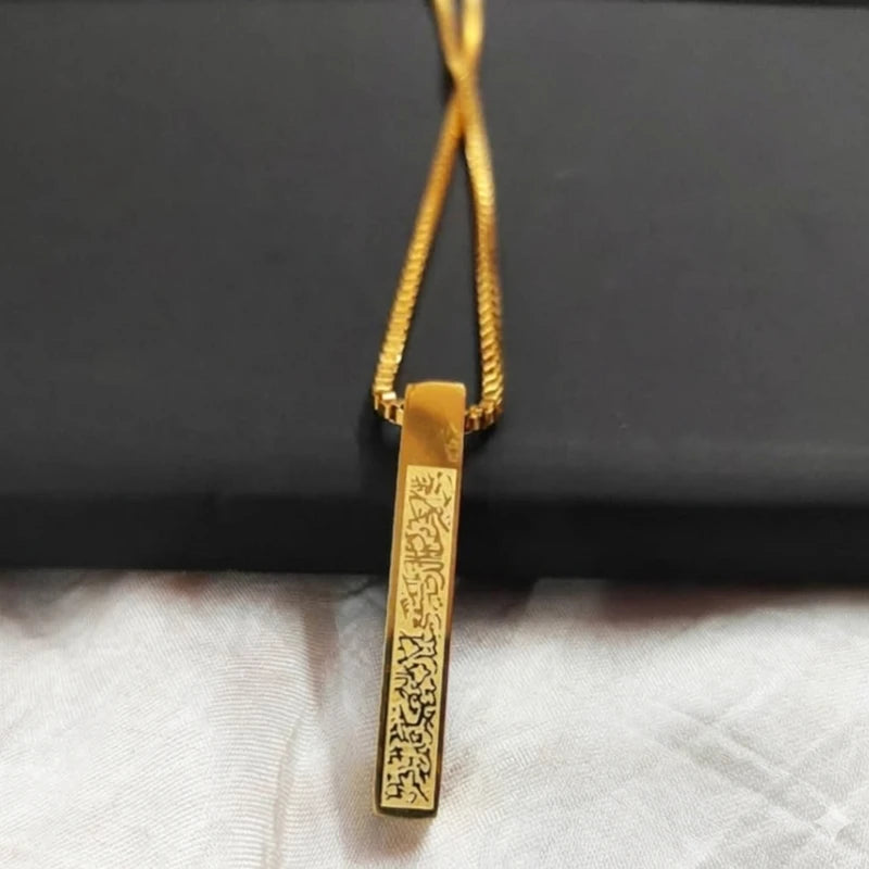 KALUNG LIONTIN TITANIUM AYAT KURSI locket black