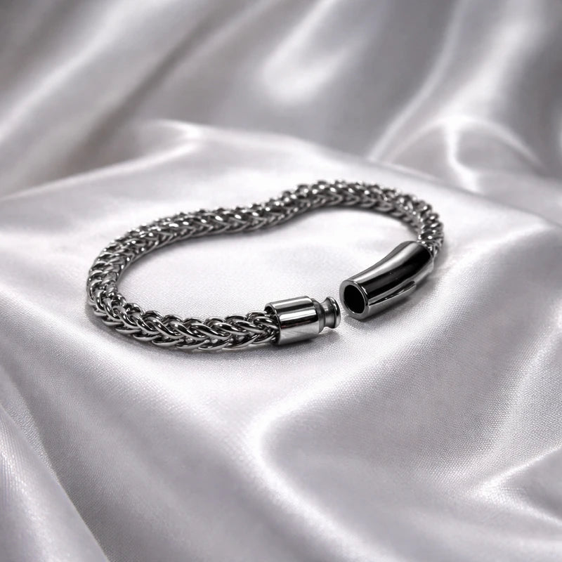 Stainless Steel Bracelet Retro Grey Keel Chain Men'S Thick Bracelet
