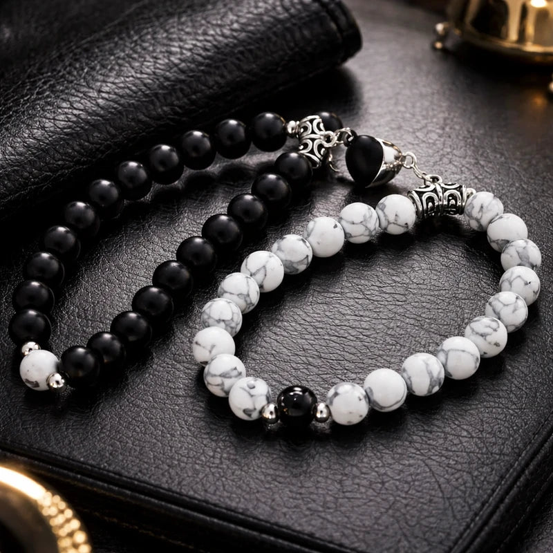 Black PU Leather Magnetic Bracelet love