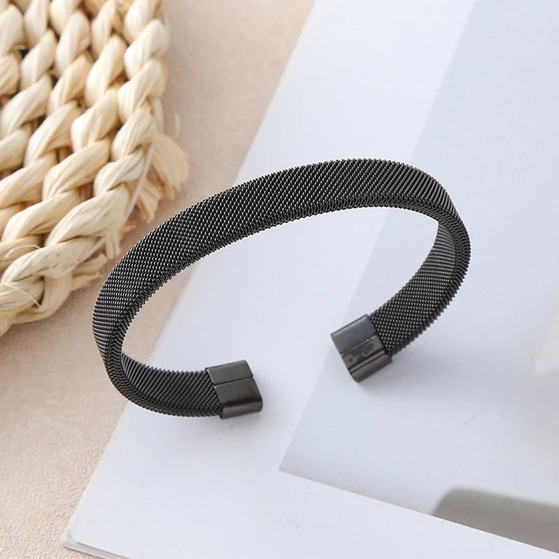 Double Curb Chain Bracelets For Men silver