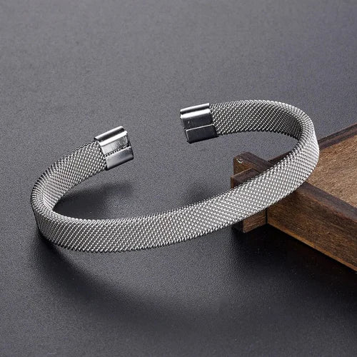 Double Curb Chain Bracelets For Men silver